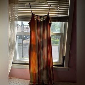 Multicolor ankle dress, size small